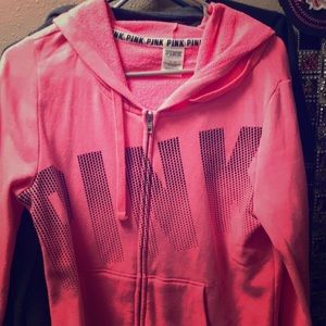 Pink zip up hoodie